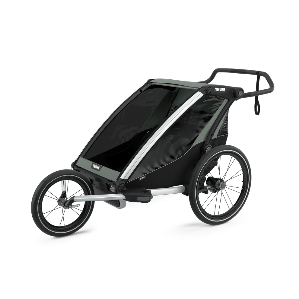 Thule Chariot Lite double 2-seat multisport bike trailer agave green